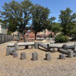 photo showing playground structures