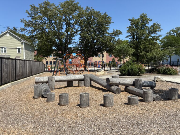 photo showing playground structures