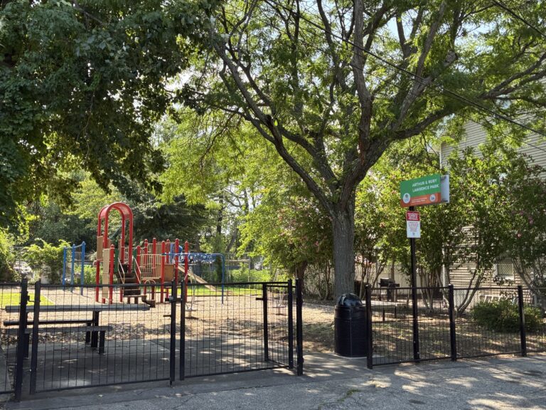 photo showing playground structures