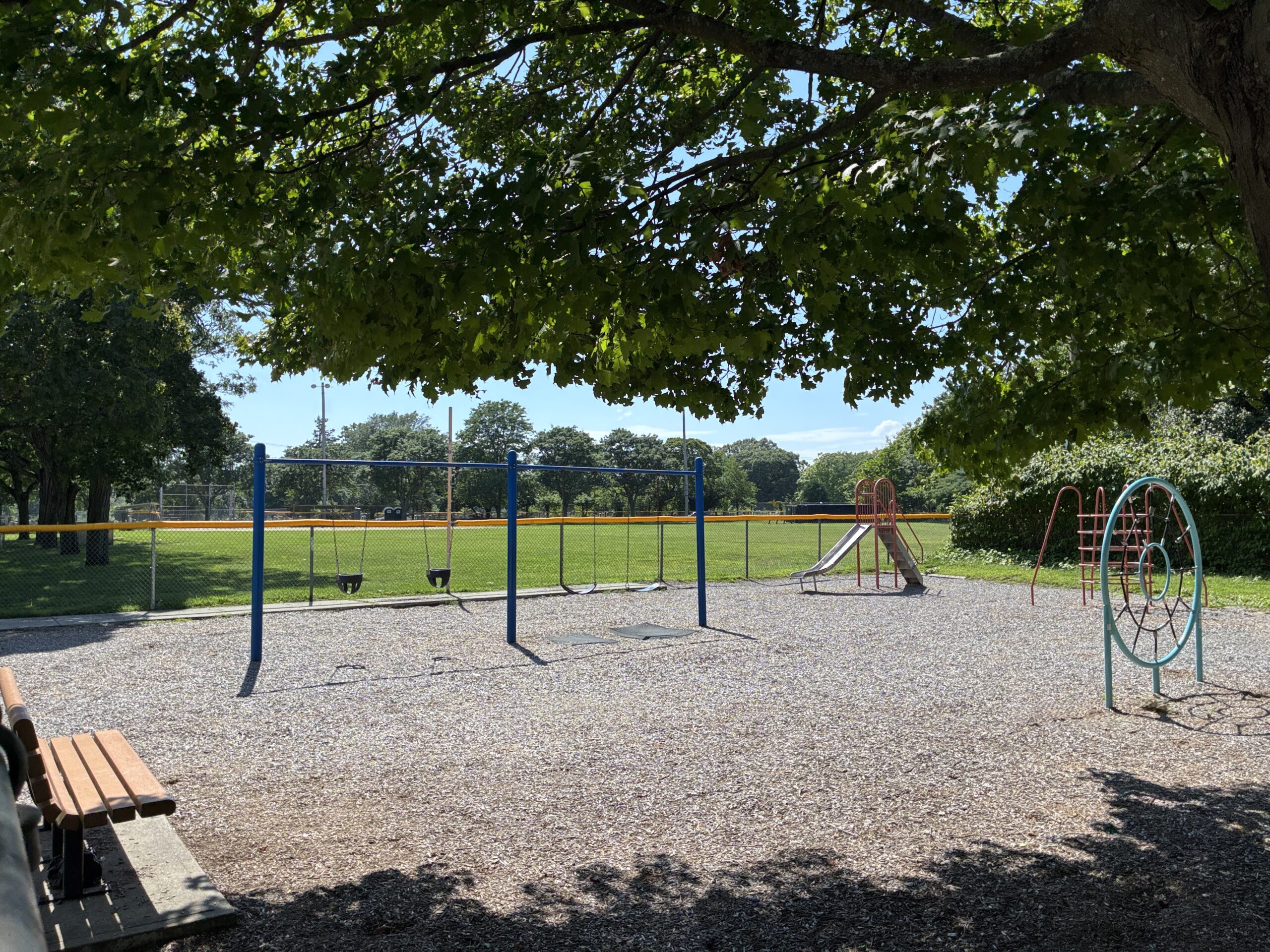 photo showing playground structures