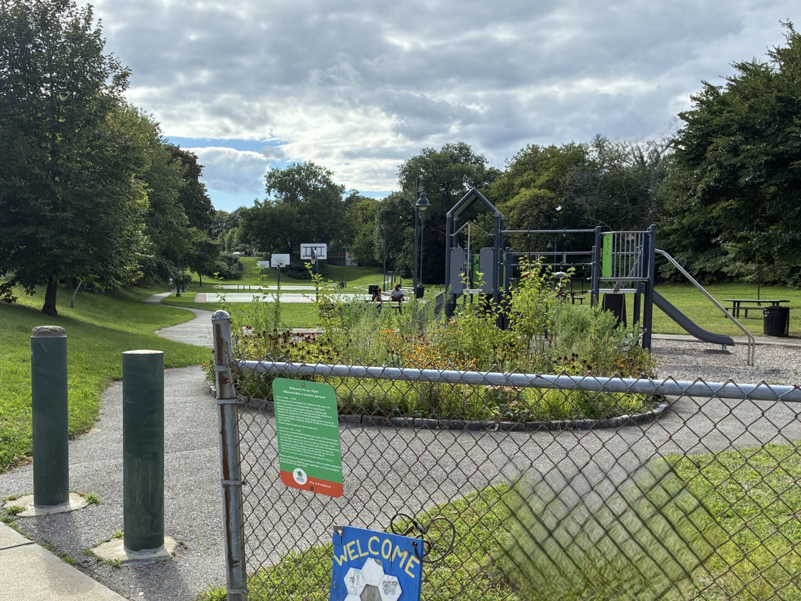 photo showing playground structures