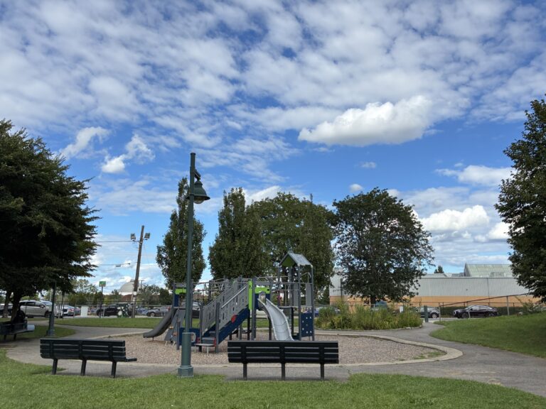 photo showing playground structures