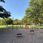 photo showing playground structures
