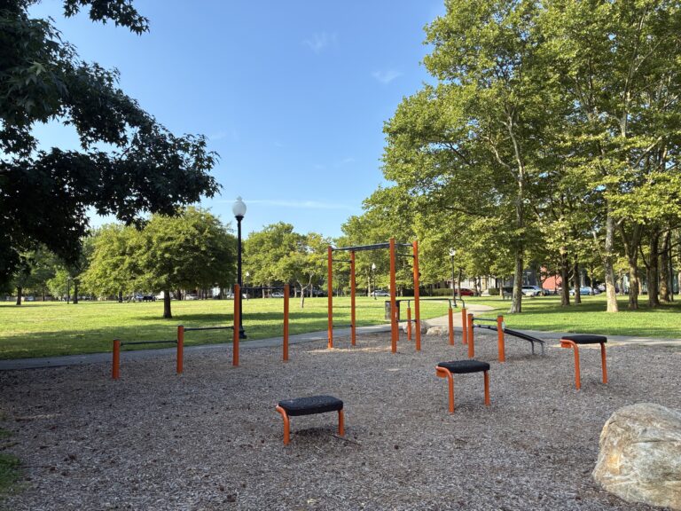photo showing playground structures