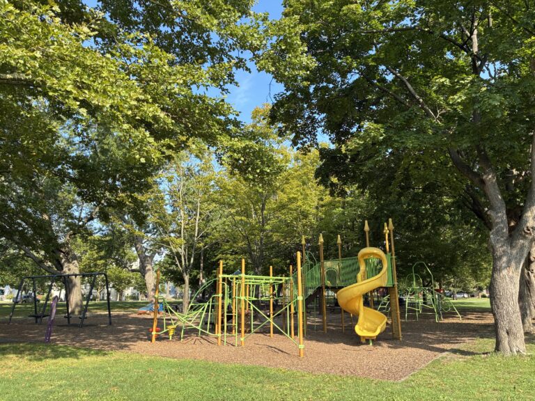 photo showing playground structures