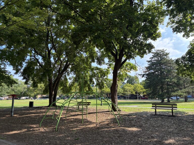 photo showing playground structures