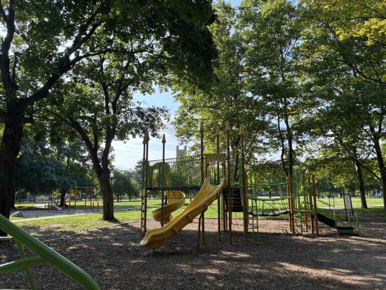 photo showing playground structures