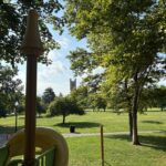 photo showing tree lined fields
