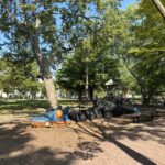 photo showing playground structures