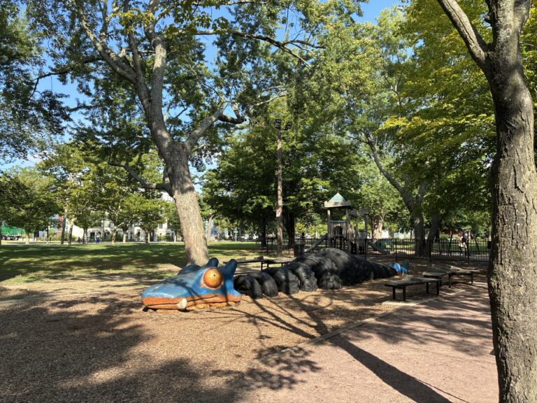 photo showing playground structures