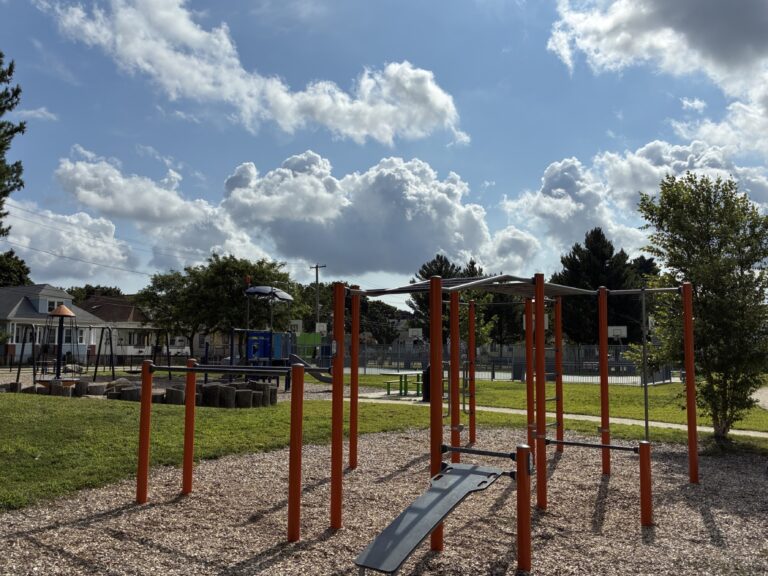 photo showing playground structures