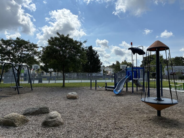 photo showing playground structures