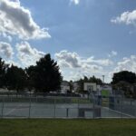 photo showing basketball courts