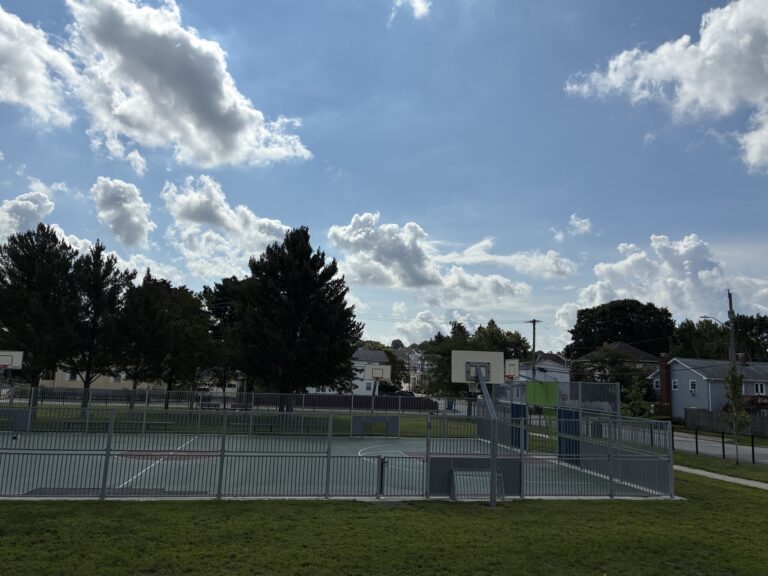photo showing basketball courts
