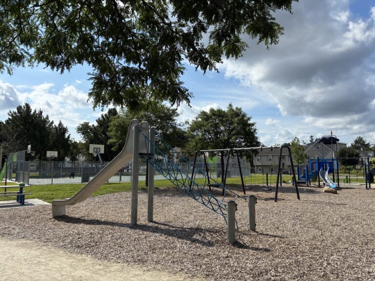 photo showing playground structures