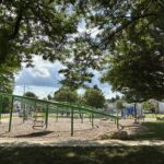 photo showing playground structures