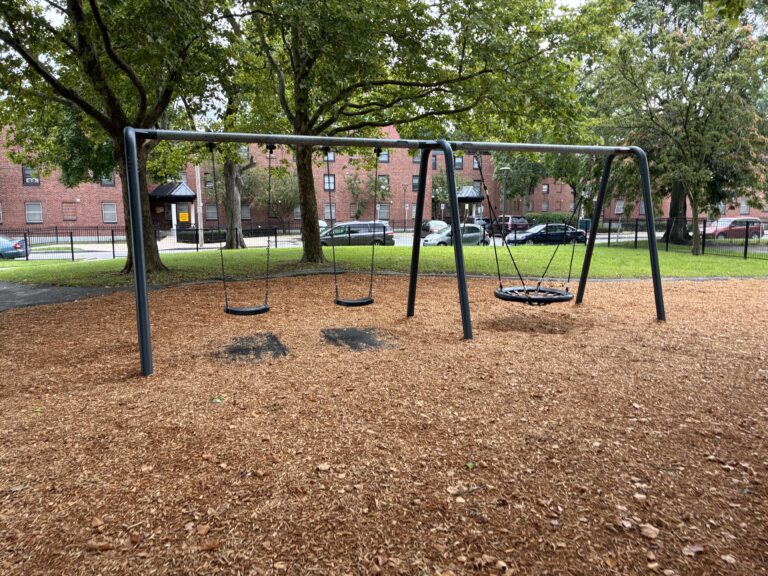 photo of a swing set