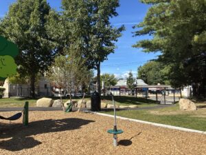 George J West Park playground facing the Chalkstone Ave entrance
