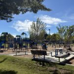 George J West Park Playground View from a bench