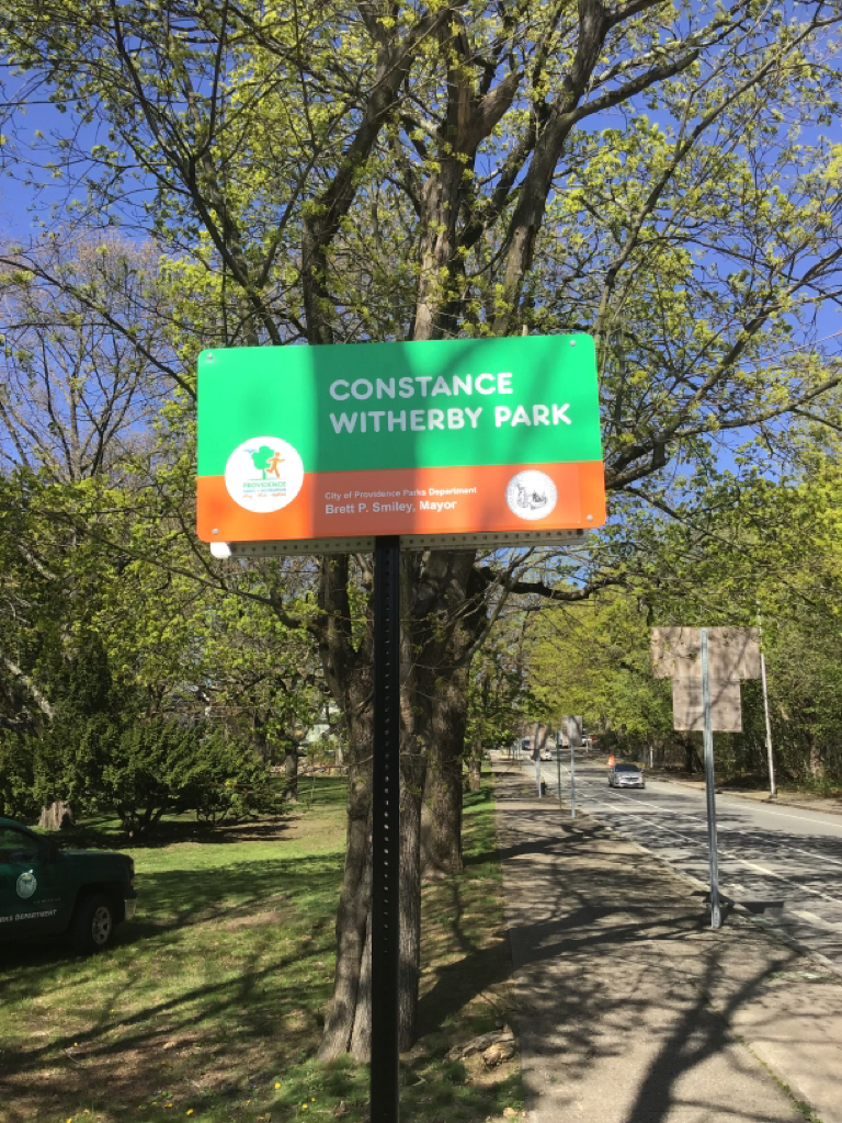 phtoo of a sign for Witherby Park
