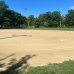 photo showing a baseball field