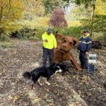 Parks Maintenance installed statue at Waterman Dog Park