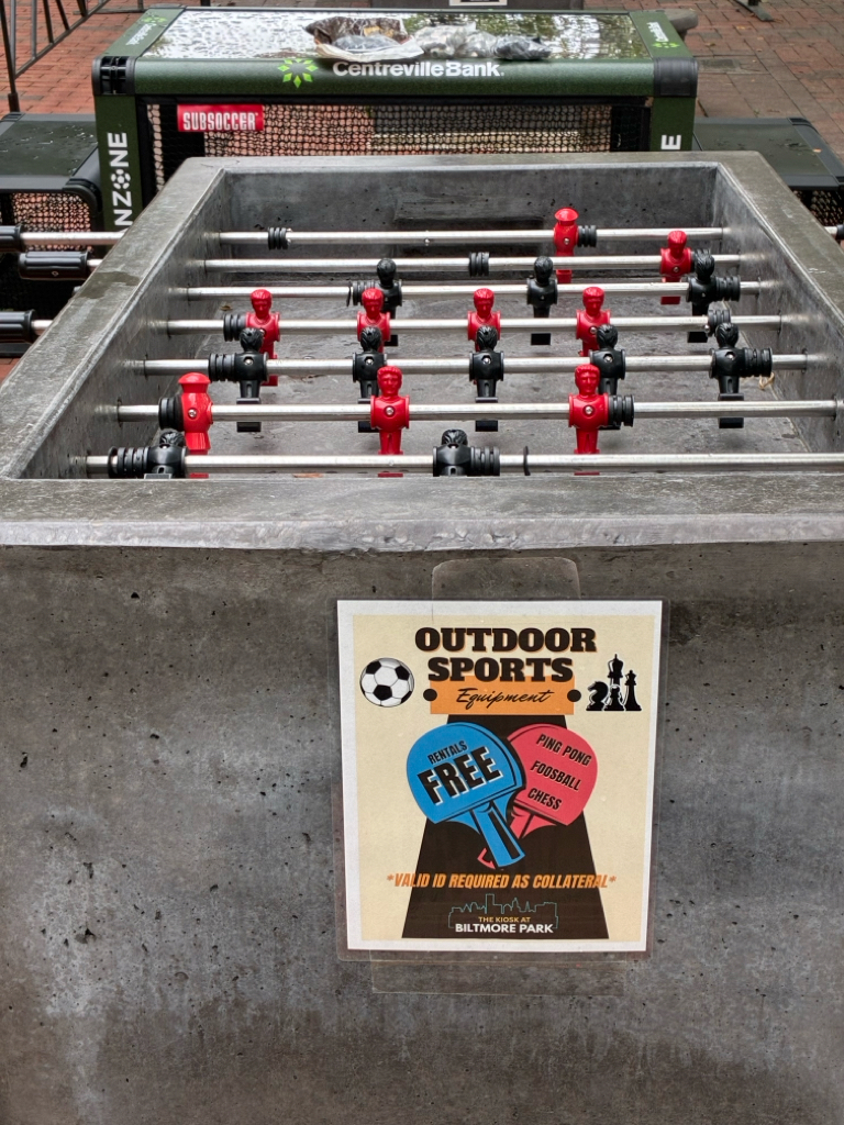 photo of a foosball table