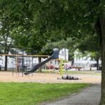 Photo showing playground structures at Clarence Street Park