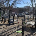 Photo Showing Playground Structures at Cranston Street Park
