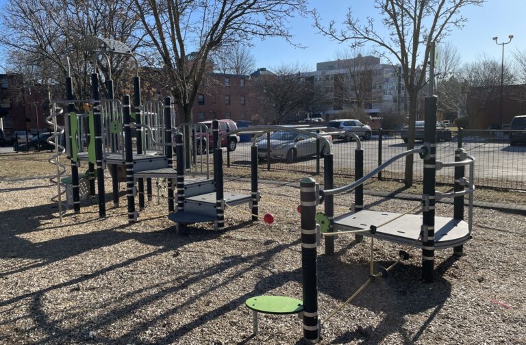Photo Showing Playground Structures at Cranston Street Park
