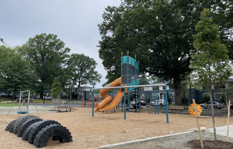 Photo showing playground structures at General Street Park