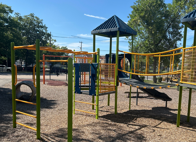 Photo showing playground structures at Joseph P. Hassett Sr. Park