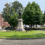 Photo showing a memorial at Hopkins Square