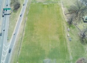 Hopkins Park soccer field birds eye view April 2021