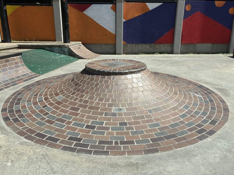 photo showing skate park features