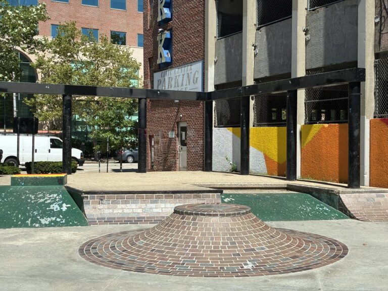 photo showing skate park features