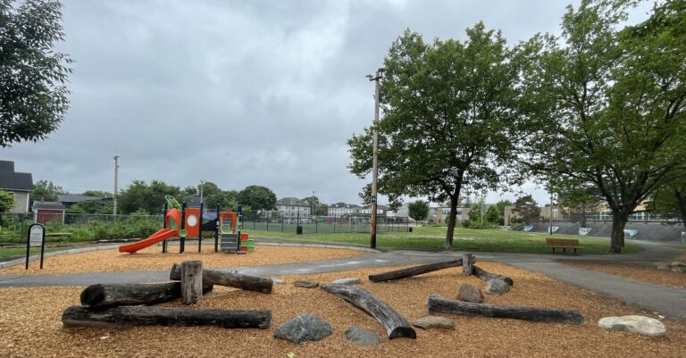 Photo showing playground and sports fields at Joslin Park