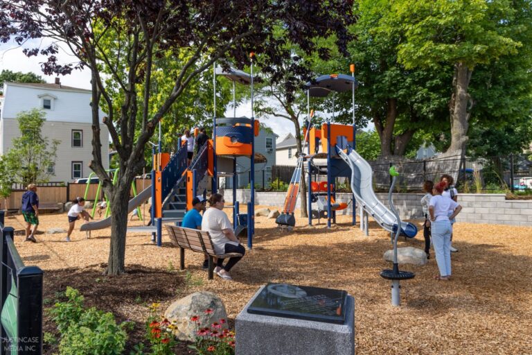 Photo showing playground structure at Jennifer Rivera Memorial Park
