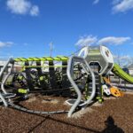 Photo showing playground structures at J.T. Owens Park