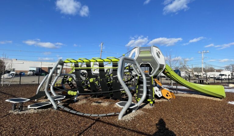 Photo showing playground structures at J.T. Owens Park