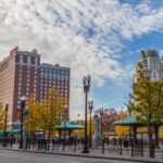 A photo showing Kennedy Plaza in Providence.