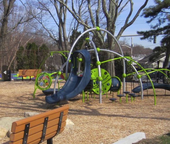 Photo showing playground structures at Mt. Pleasant Little League Fields