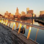 A view of Downtown providence from the Michael S. Van Leesten Bridge