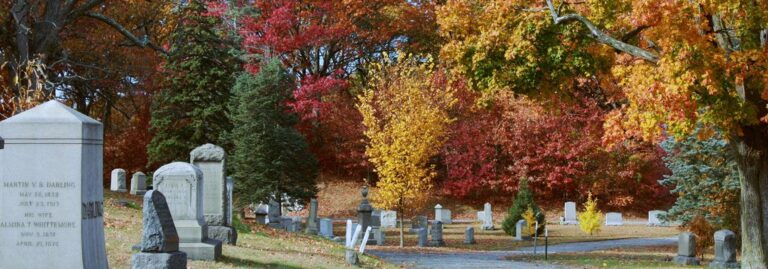 Photo showing gravestones at North Burial Ground