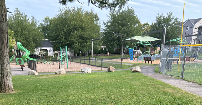Photo showing payground areas of Prete-Metcalf Fields and Playground