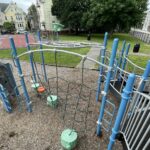 Photo showing playground structures at Ridge Street Park