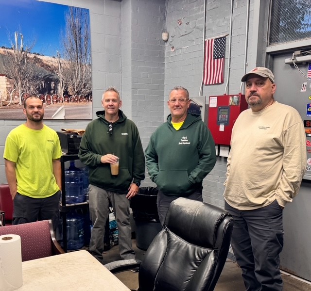 Parks Crew in the Mechanics Garage in Roger Williams Park