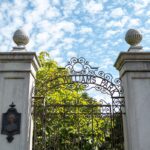 Entrance to Roger Williams Park at Elmwood Avenue historic ironwork