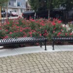 Photo showing park benches at Silver Lake Memorial Park
