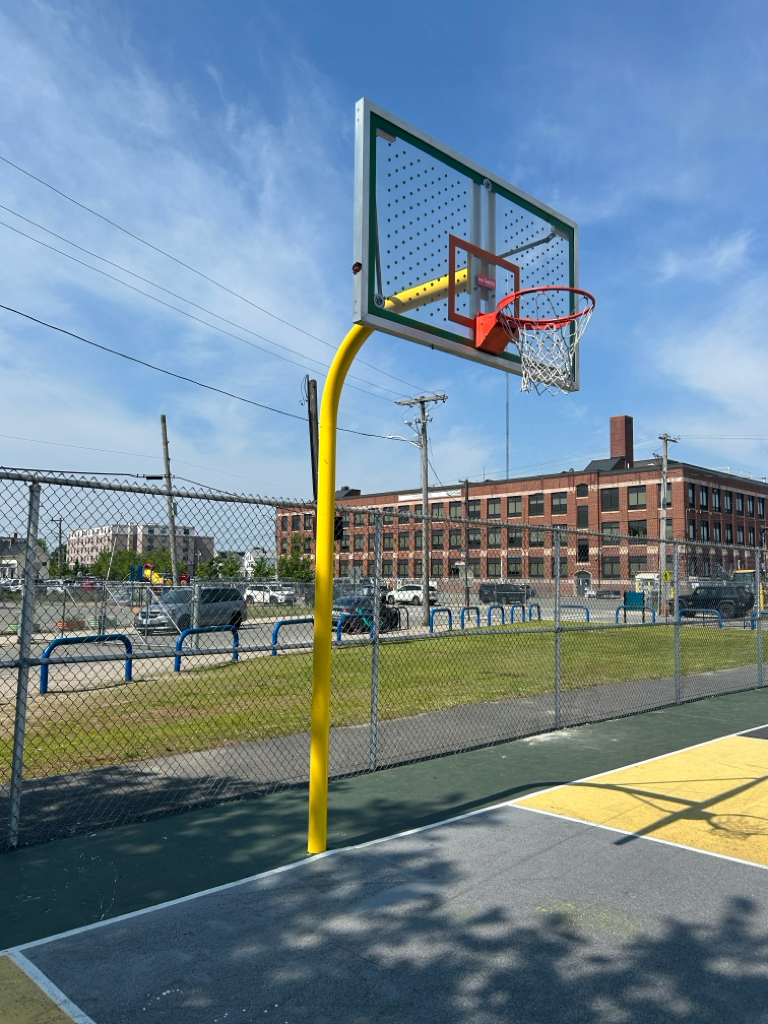 photo showing a basketball hoop